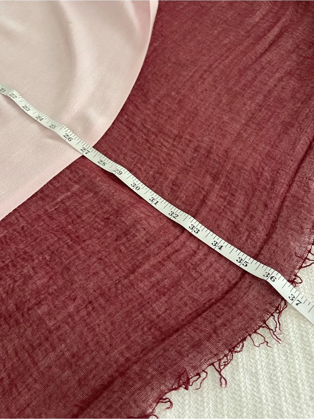 2 Soft Lightweight Scarves Pink & Burgundy